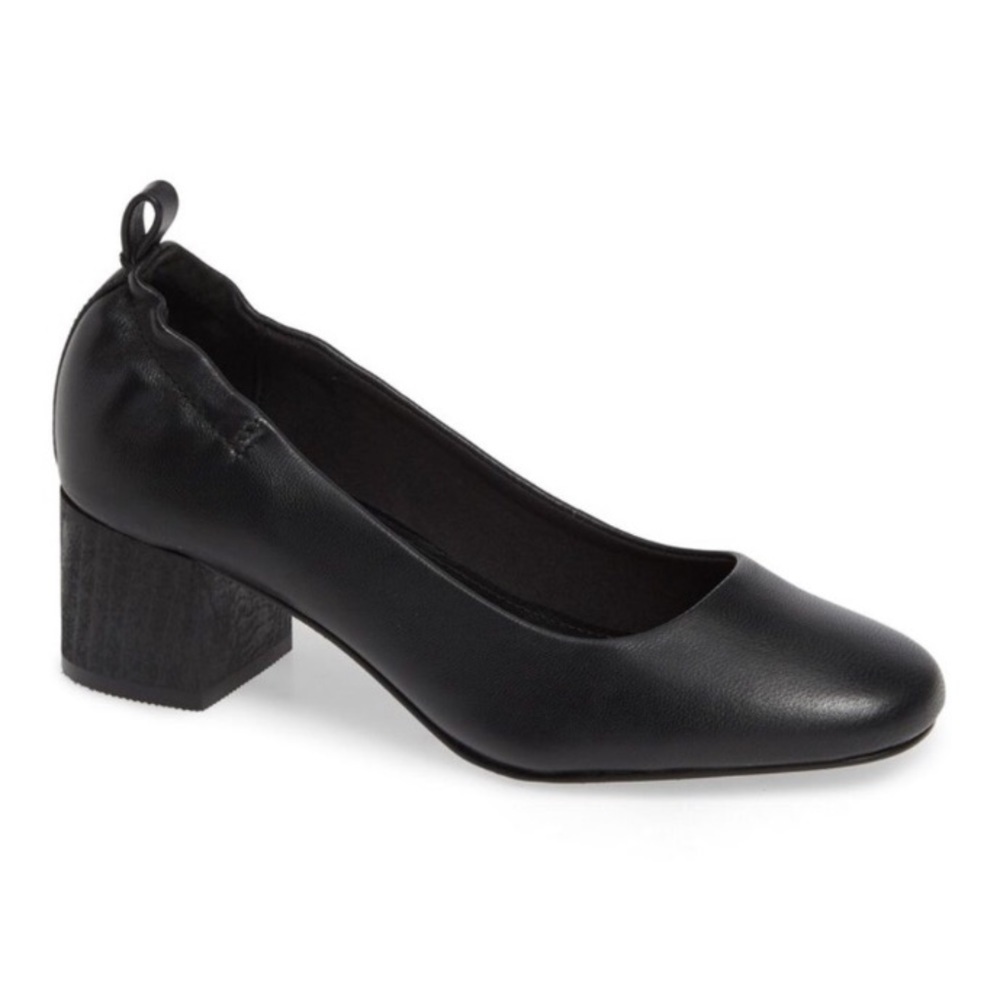 Kelsi Dagger Lott Black Leather Low Heels 9